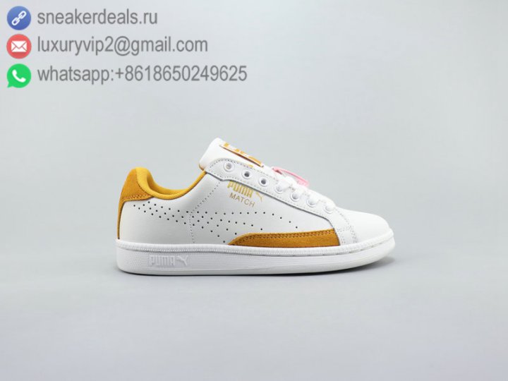 Puma Match 74 UPC Low Leather Unisex Skate Shoes Yellow Size 36-44